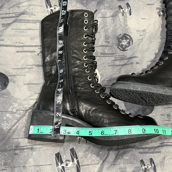 JOHN FLUVOG SLACKER VAGABOND LACE UP CORSET TOE MID CALF BOOTS SZ 8 LIKE NEW - Picture 15 of 16